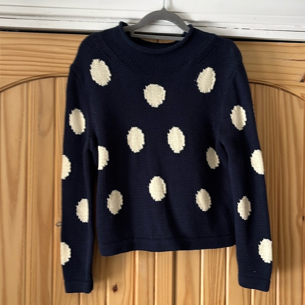 J.Crew  Always extra small polkadot sweater NWT